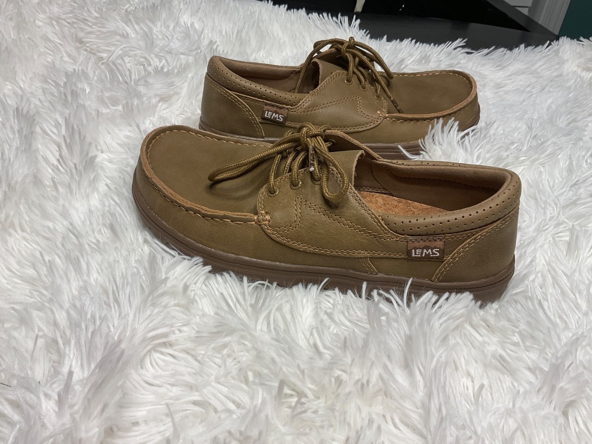 Unisex LEMS Mariner Beige Boat Shoes Size W8.5 & M7 (CON89) | eBay