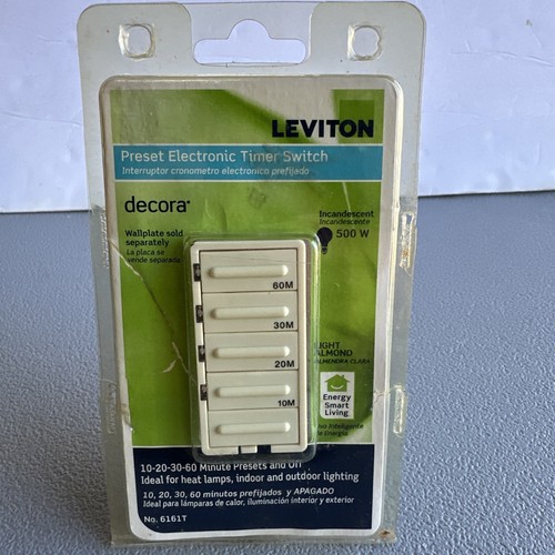 Leviton Decora Five Button Electronic Timer Switch by Leviton 6161T NEW