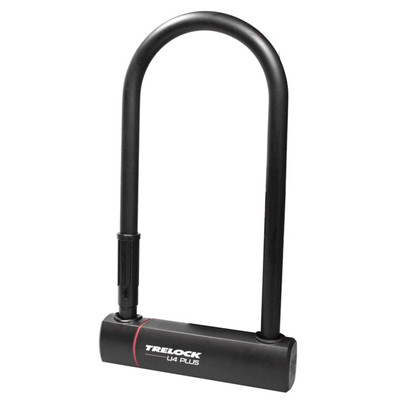 Trelock Fahrrad Bügelschloss U4 Plus 10,8x23cm Ø14mm Gehärteter Stahl Schwarz
