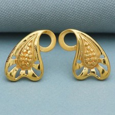 Offer Sale 22cts seal gold 1.3cm stud earring for half aunts mother day jewelry