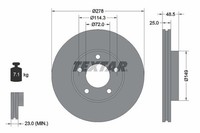 2X Textar Bremsscheibe 92130303 FüR Mazda