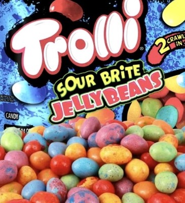 Trolli Assorted Sour Jelly Beans 1 Pound Candies Bulk Candy