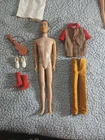 Vintage 1966 Mattel Ken A Go Go Outfit 1423 Rare Paper Tag Guitar & Doll Lot
