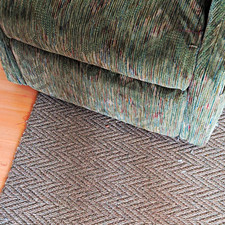 Green Multicolour Striped Fabric Upholstered Armchair for Adults Indoor 80cm H
