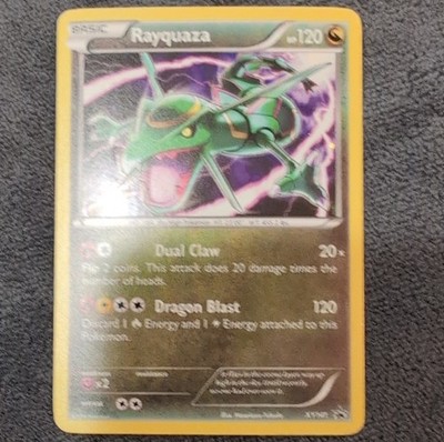 Pokémon Rayquaza XY141 Basic Card HP120 Dual Claw Dragon Blast Regular English