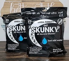 Skunky No Rinse Bathing Wipes, Cleans Without a Shower, Fast Easy, 50 Count