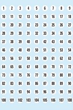 HERMA Zahlen Sticker 1-540 Durchmesser: 8 mm weiß 540 Sticker auf 5 Blatt