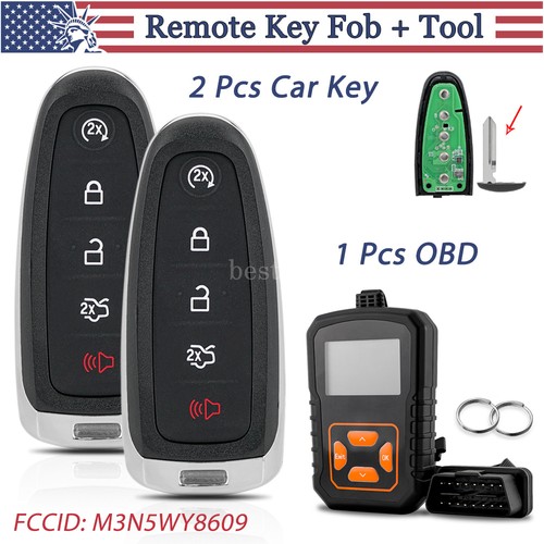 2 For 2011 - 2015 Ford Edge Keyless Remote Car Key Fob 5B & Programmer Tool New - Picture 1 of 15