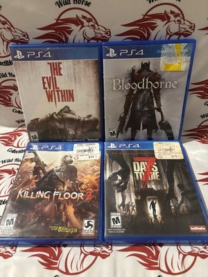 PS4 Horror Game Lot - Evil Within, Bloodborne, 7 Days to Die, Killing Floor 2