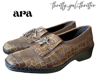 ARA Women s Size 6 (EU 36½) | Crocodile / Alligator Print | Comfort Dress Shoes