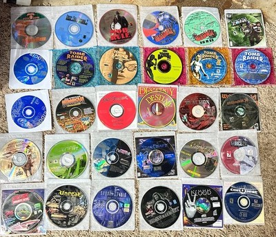HUGE Lot of 75 Vintage WINDOWS CD-ROM PC Games Disks Only Near Mint Condition!!