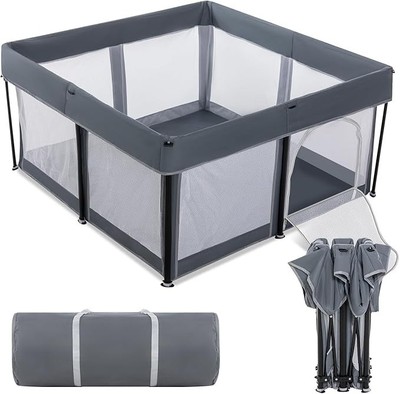 Faltbarer Baby Laufstall, 50×50 extra großer faltbarer Laufstall für Babys und Kleinkinder
