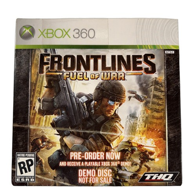 #ad Frontlines Fuel of War Xbox 360 Pre Order Demo Disc THQ NTSC SEALED $16.19