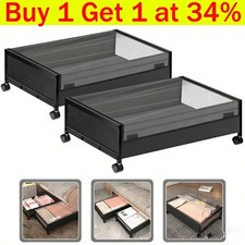 Large Organizer Under Bed Storage Container with Wheels Clothes Drawer Roling UK