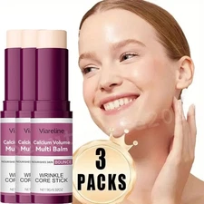 3Pcs Calcium Volume Multi Balm, Wrinkle Core Stick, Anti-aging, Hydrating Firm