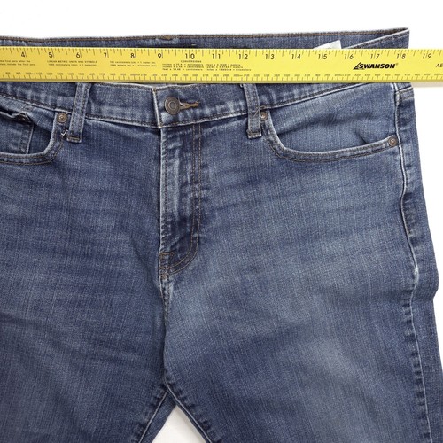 Lucky Brand 221 Straight Jeans Mens 38x33 Blue Stretch Designer USA 12" Rise - Picture 5 of 9