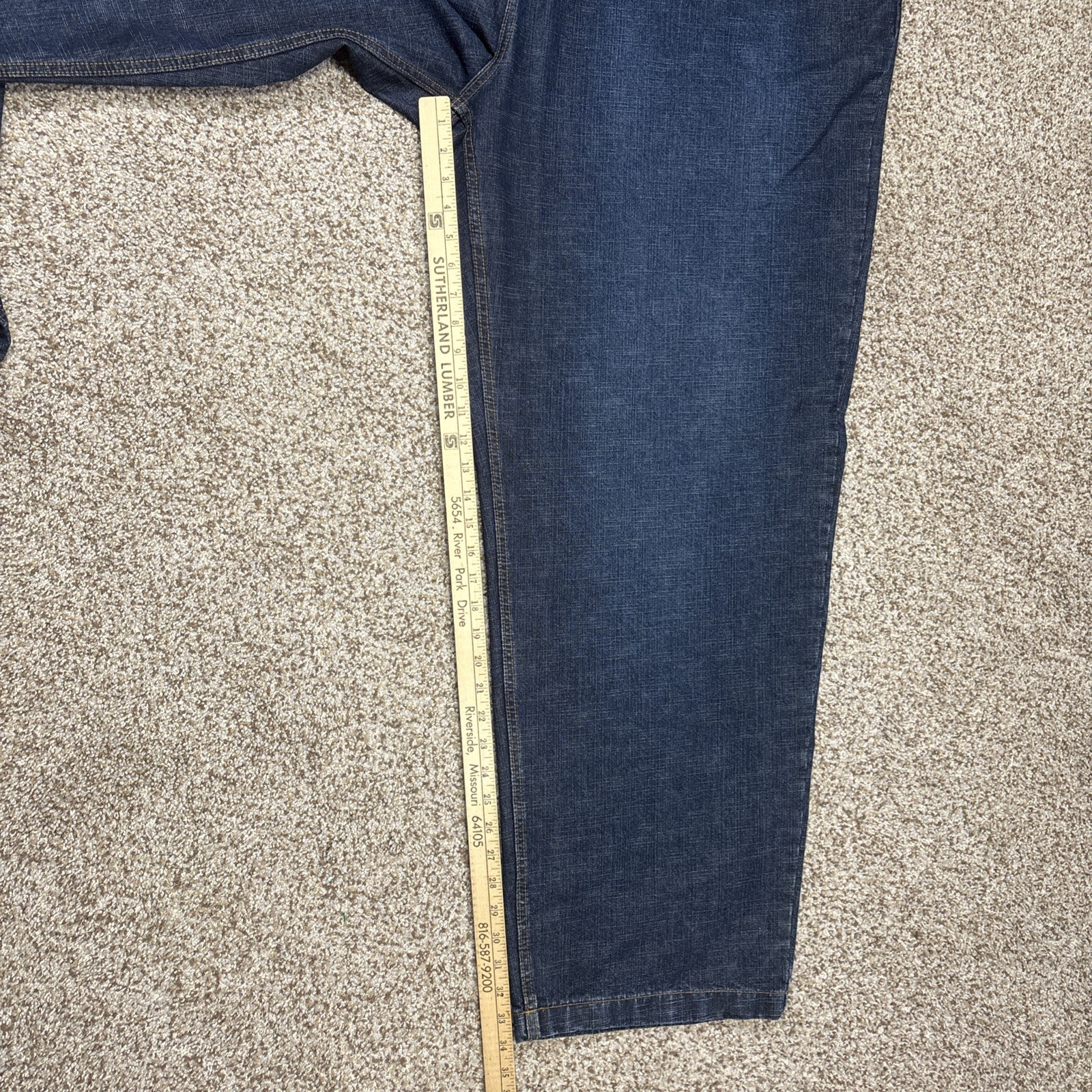 U.S. Polo Assn Jeans Mens 52x34 Denim Dark Wash Vtg Fits 51 X 34 NEW - View 14