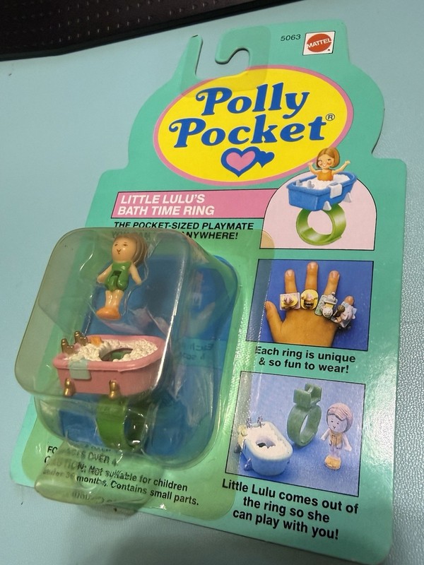 Polly Pocket Vintage 1989 Little Lulu's Bathtime Ring New SEALED