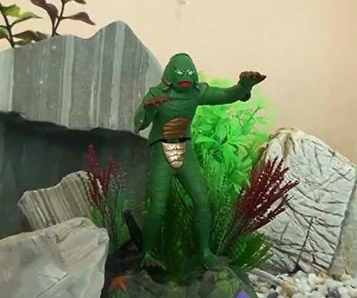 Creature From The Black Lagoon for Aquarium Ornament Fish Tank Decoration 7"