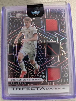 2021-22 Panini Obsidian - Trifecta Material Charles De Ketelaere #TM-CDK 10/44