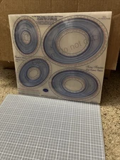 Creative Memories Custom Cutting System 4 Oval Template Set & 2 Sizing Guides 