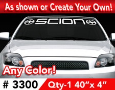 Custom Scion Frs Tc Xa Xb Iq Windshield Large Decal Sticker 40 X 4 Any 1 Color