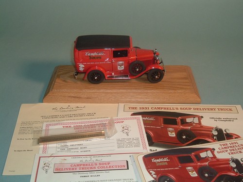 1931 CAMPBELL'S SUPP DELIVERY TRUCK DANBURY MINT DIECAST 1:24 MIT VITRINE - Bild 1 von 11