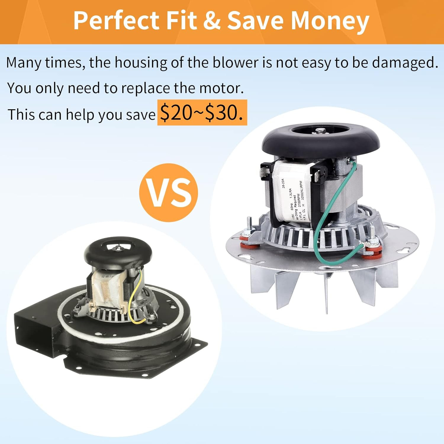 812-3381 Combustion Blower Motor for Quadra-Fire Classic Bay 1200, Exhaust Blowe