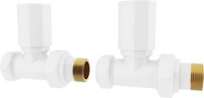 UK Radiators Manual Radiator Valves Angled Corner Straight 1/2"x15mm *TwinPack*