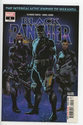 BLACK PANTHER #1 NEAR MINT 2018 2nd PRINT VARIANT MARVEL COMICS b-163