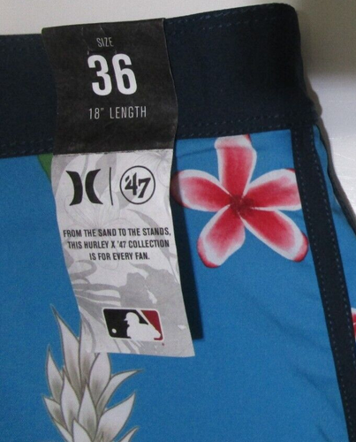 New Hurley Texas Rangers MLB Baseball Phantom Board Shorts Men’s 36 Swim Trunks - Picture 6 of 6
