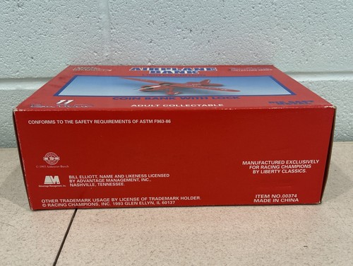 Bill Elliot Budweiser Racing Airplane Coin Bank Die Cast Racing Champions 1993 - Picture 3 of 3