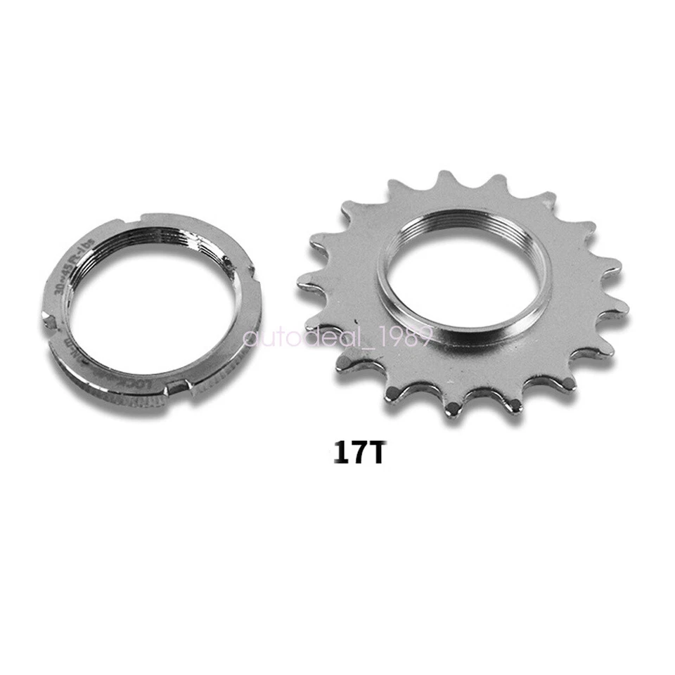 Piñón de oruga 1/2"X1/8" engranaje fijo velocidad engranaje anillo de bloqueo 45# acero cromado Foto 4 de 4