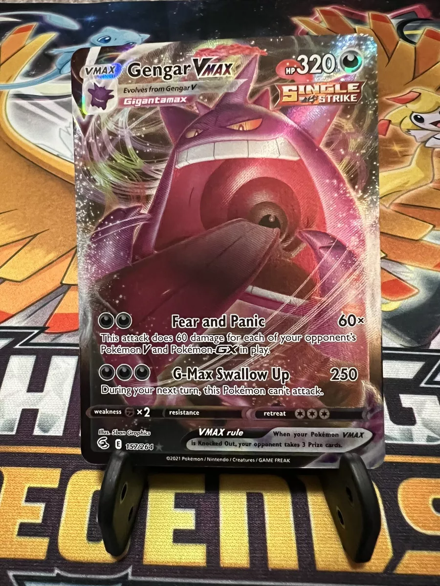 Gengar Vmax 157/264 Fusion Strike NM Full Art Ultra Rare Pokemon Card