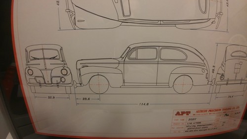 RARE Altrust Precision Tooling Mattel Toy Die Cast 1941 Ford Car Blueprint Frame - Picture 4 of 10