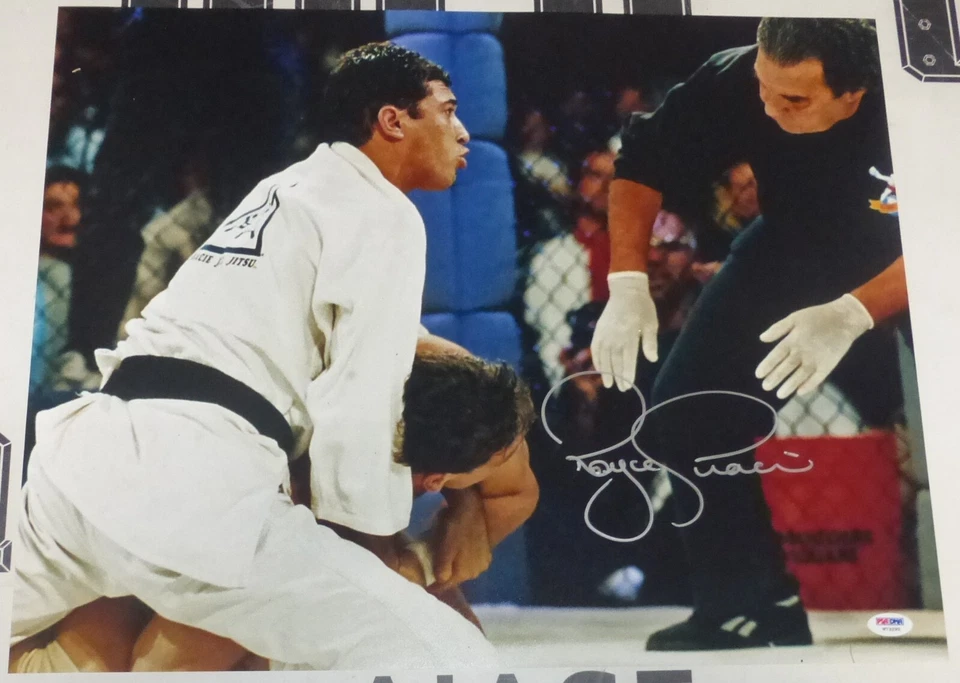 Ken Shamrock & Royce Gracie Signed UFC 1 16x20 Photo PSA/DNA COA 1993 Autograph - Image 3 of 4