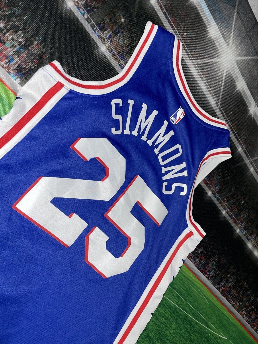 Ben Simmons #25 Philadelphia 76ers Swingman Nike Jersey Sz Medium