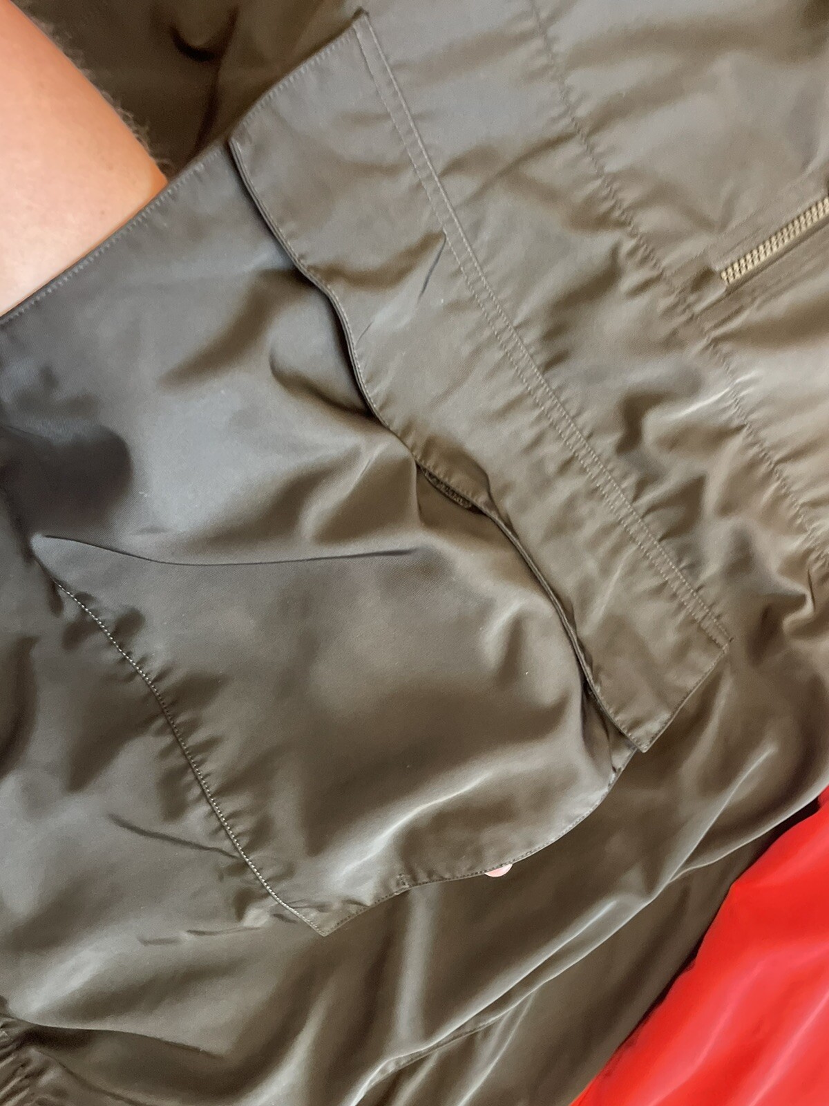 Men’s Pullover Jacket Red Black Windbreaker 1/4 Z… - image 10