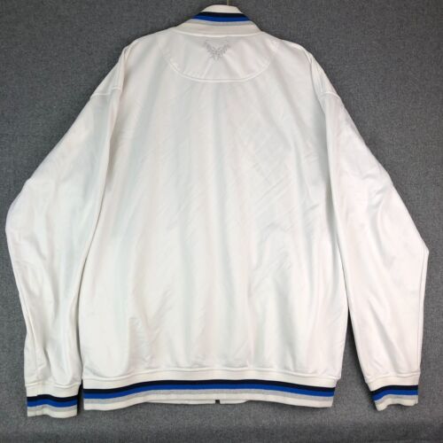 Coogi Embroidered White Blue Trim Zipper Jacket Men's XXL - Picture 2 of 15