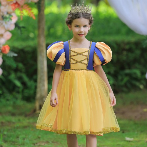 Princess Flower Girls Ball Gown Kids Baby Summer Tutu Dresses Bridesmaid Wedding - Picture 132 of 178