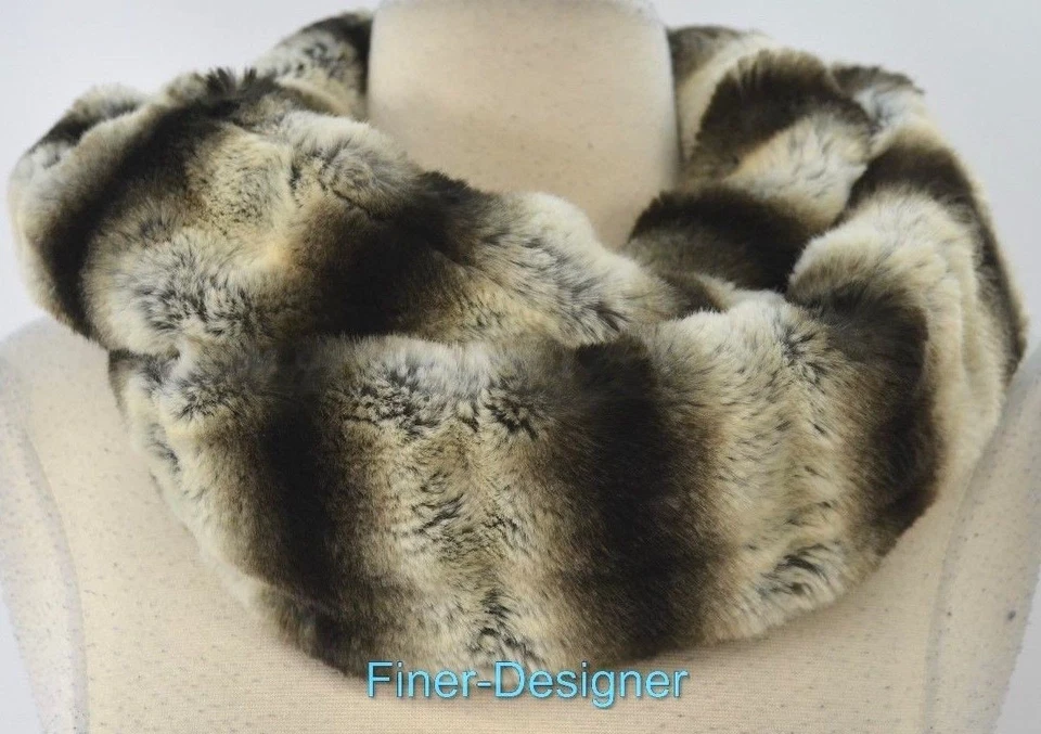 KATE SPADE NEW YORK snood sombreros fuera CARRIAGE HOUSE Infinity bufanda de piel sintética NUEVO Foto 2 de 4