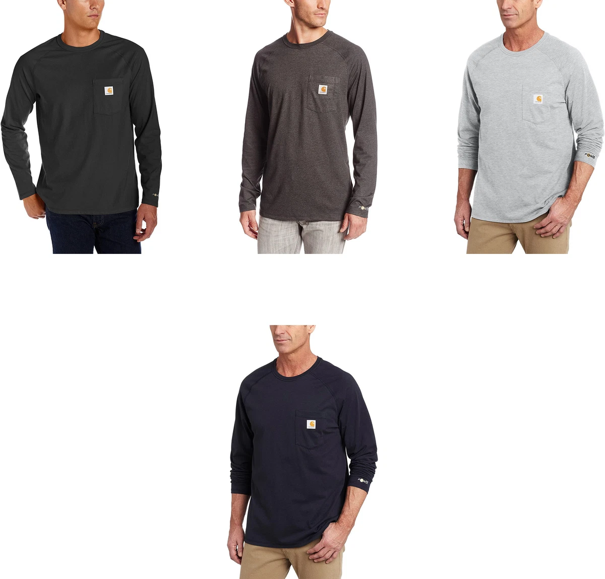carhartt force cotton delmont long sleeve t shirt