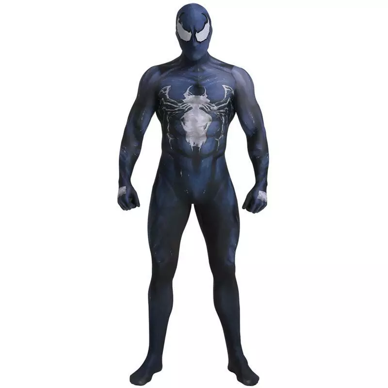 Venom Adult Costume Carnival Dress Men Black Suit Full Mask