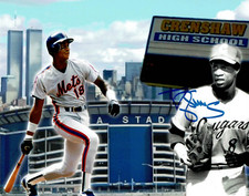 New York Mets Darryl Strawberry autographed 8x10  High School & Mets  photo