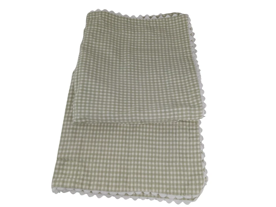 Waverly Almohada Sham ESTÁNDAR Verde Cuadros de Guinga Reversible Bric A Brac ÚNICO Foto 3 de 4