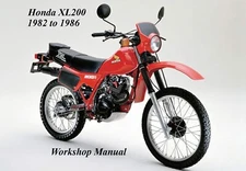 HONDA XL200 1982 to 1986 WORKSHOP MANUAL - PDF Files