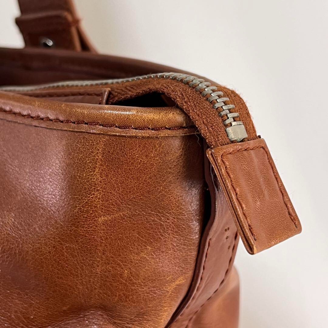 Borsa a tracolla Yves Saint Laurent YSL tote bag pelle marrone 120465 usata originale