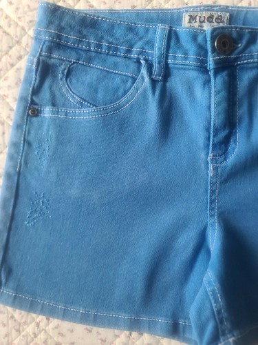 MUDD ~ Distressed ~ Blue ~ Cotton Blend ~ Denim Shorts ~ Girls' Size 16 - Picture 2 of 5