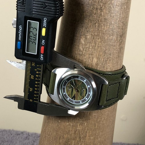 Roxy by Nixon Women T40314 Camouflage Dial 30mm Green Leather Quartz Watch 7" - Picture 6 of 13