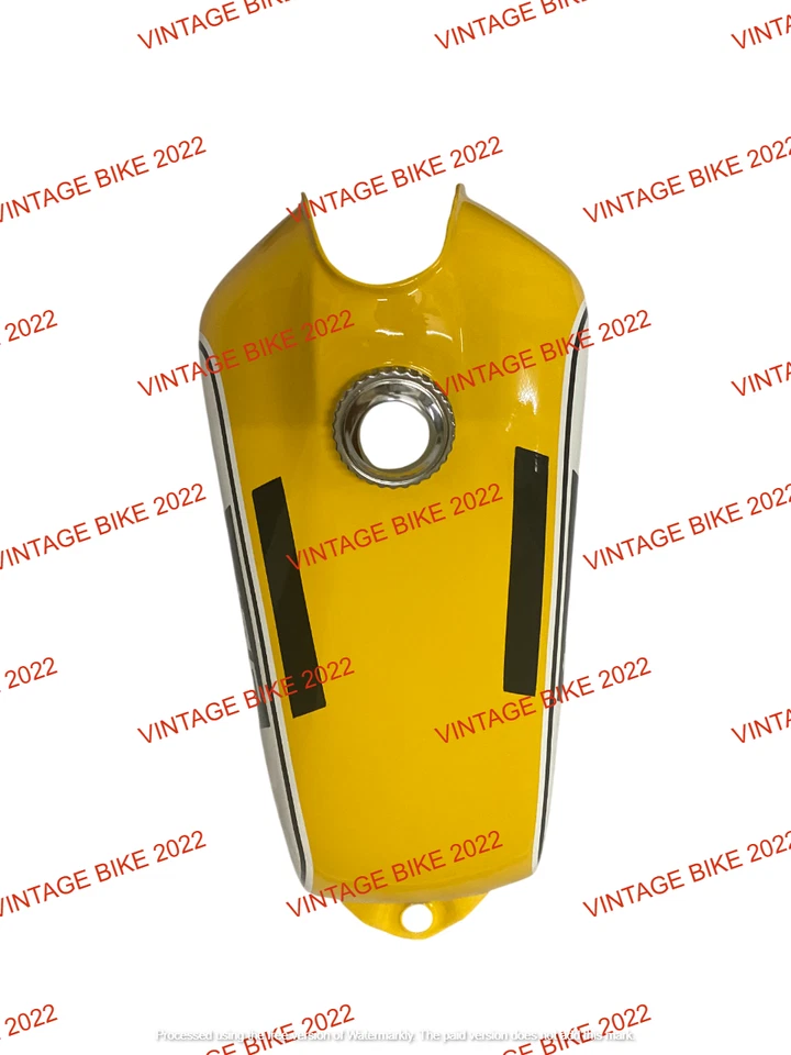 Tanque Yamaha DT 175 Enduro pintado amarillo 1975 a 1977 y tapa grifo/apto para Foto 4 de 4